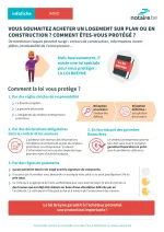 Infographie juridique détaillant les protections qu'offre la loi Breyne pour les entrepreneurs constructeurs.