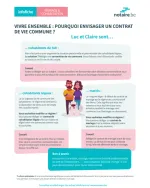 Infographie juridique sur les avantages d'un contrat de vie commune en couple.